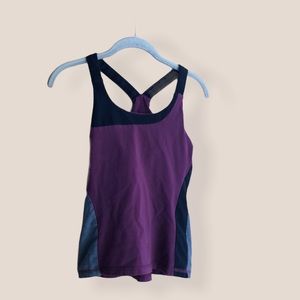 Satva burgundy grey black tank top size Small